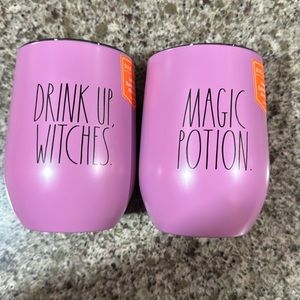 Rae Dunn purple insulated stemless wine glass